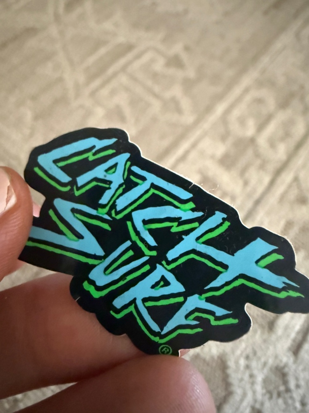 Catch Surf Sticker - Neon Blue & Green Logo